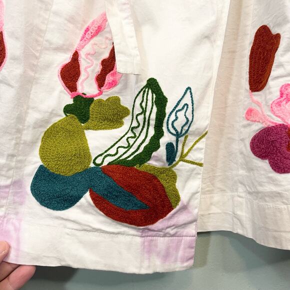 Almatrichi Womens Colorful Embroidery Floral Surplice Wrap-Around Dress Size 10 - Picture 13 of 16